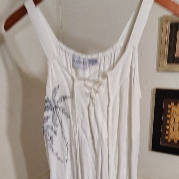 Raya Sun White Sleeveless Tie Front Mini Dress - Picture 4 of 7